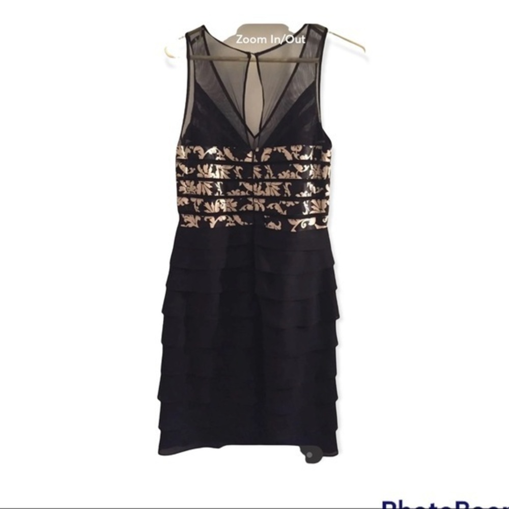 Scarlett Nite Dress Size 8 Black Sleeveless Back Zip Up